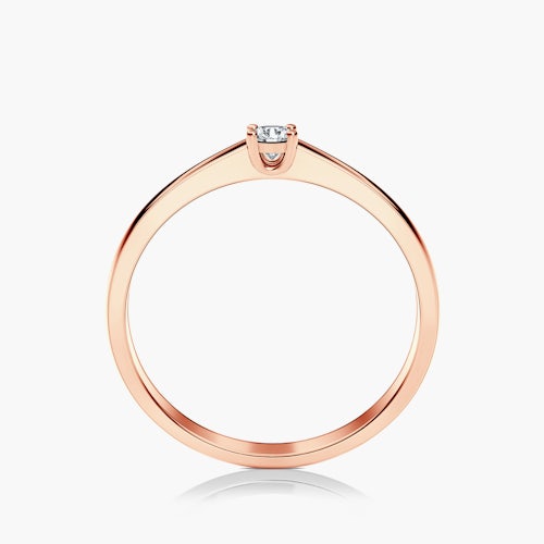 Pierścionek zaręczynowy SAVICKI: różowe złoto, diament